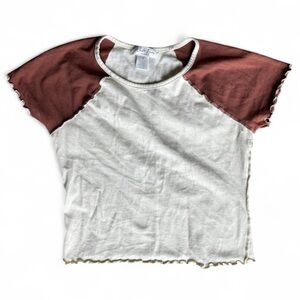 White Fawn Cream and Brown Top Size M